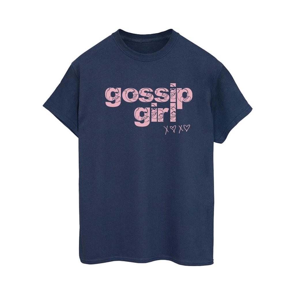 Gossip Girl Womens/Ladies Swirl Logo Cotton Boyfriend T-Shirt