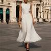1011 European and American New Women's Clothing, Summer Polka Dot Dress, French Holiday Style Neck Slim Dress