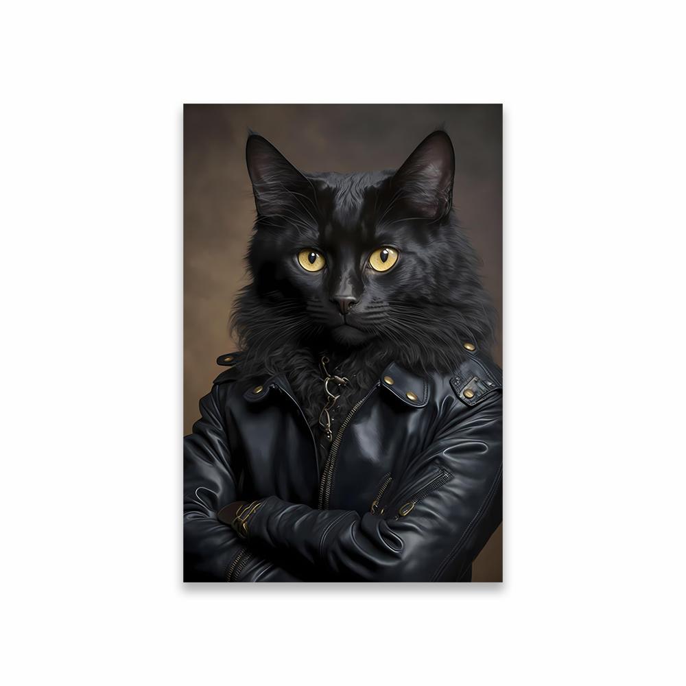 Dark Academia Decor Posters Animal Black Cat Wall Art Gothic Prints Aesthetic Room Wall Decoration Canvas Painting Modern Decor