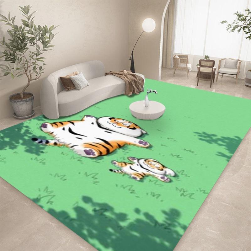 Cute Fat Tiger Cartoon Bedroom Carpet Living Room Decoration Sofa Carpet Children's Game Mat Bedhead Carpet Desk Corridor Mat