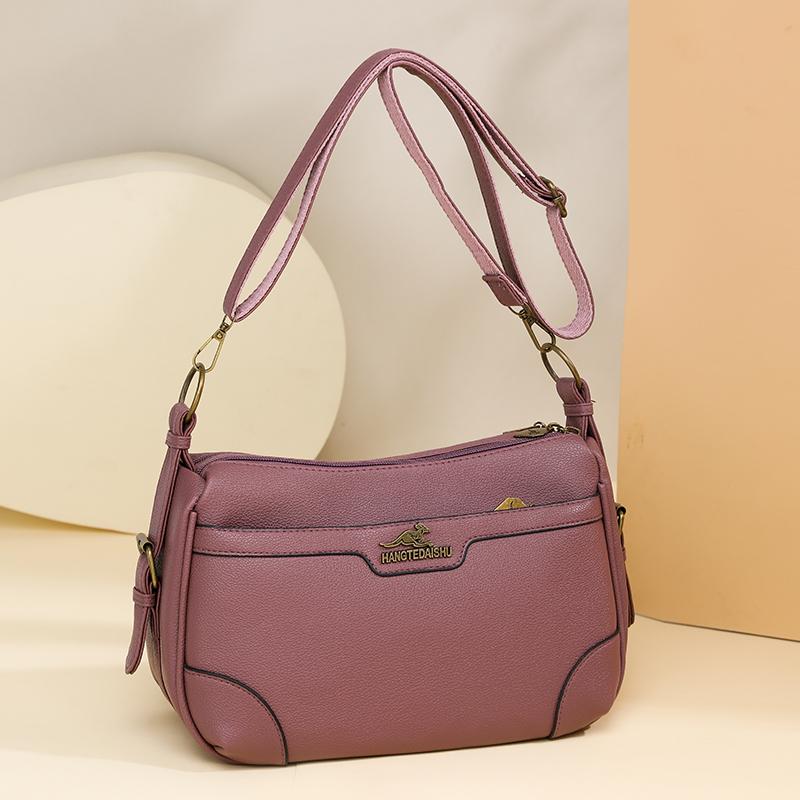 Jednobarevná taška přes rameno Dámská crossbody taška Taška pro středněvěkou matku