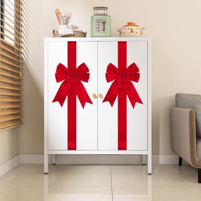 Christmas Cabinet Ribbons Bows Christmas Door Cabinet Bows Cabinet Door Bows Festive Large Xmas Bows for Christmas Party