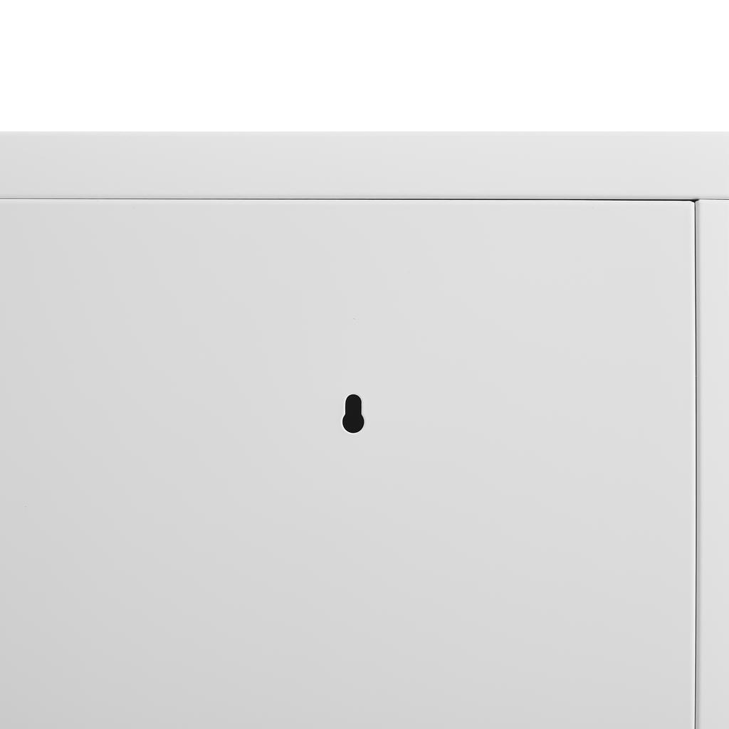 White 2-Door Metal Storage Cabinet with Adjustable Shelves, Ideal for Clothing Storage In Bedroom, Living Room, Office & Gym