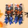 10/20pcs Halloween Bows with Hair Clip for Baby Girls Handmade Printed Pumpkin Head Festival Party Holiday Kids Hair Accessories