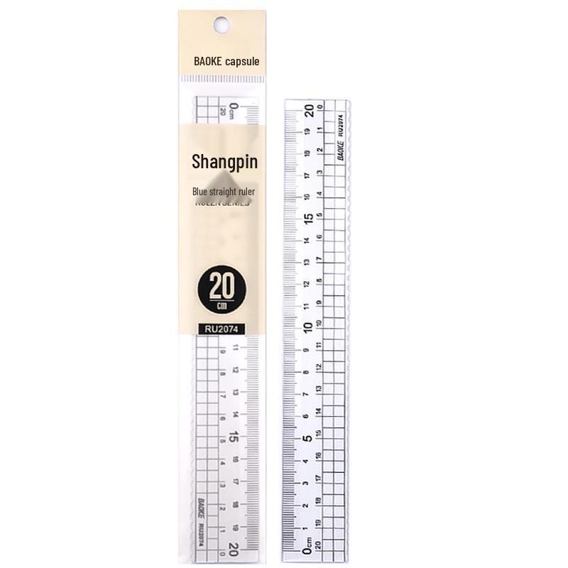 Bao Ke Transparent 20cm Drawing Ruler - Student Exam Stationery RU2074