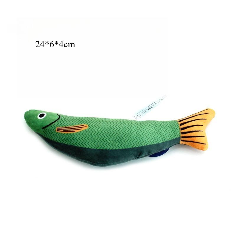 Fish Shape Catnip Cats Toy Soft Bite‑resistant Kitten Plush Toys Stress Relief Interactive Playing Supplies for Indoor Pet Cats