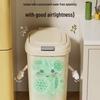 PinHuan Cream White Cute Foot Pedal Trash Can