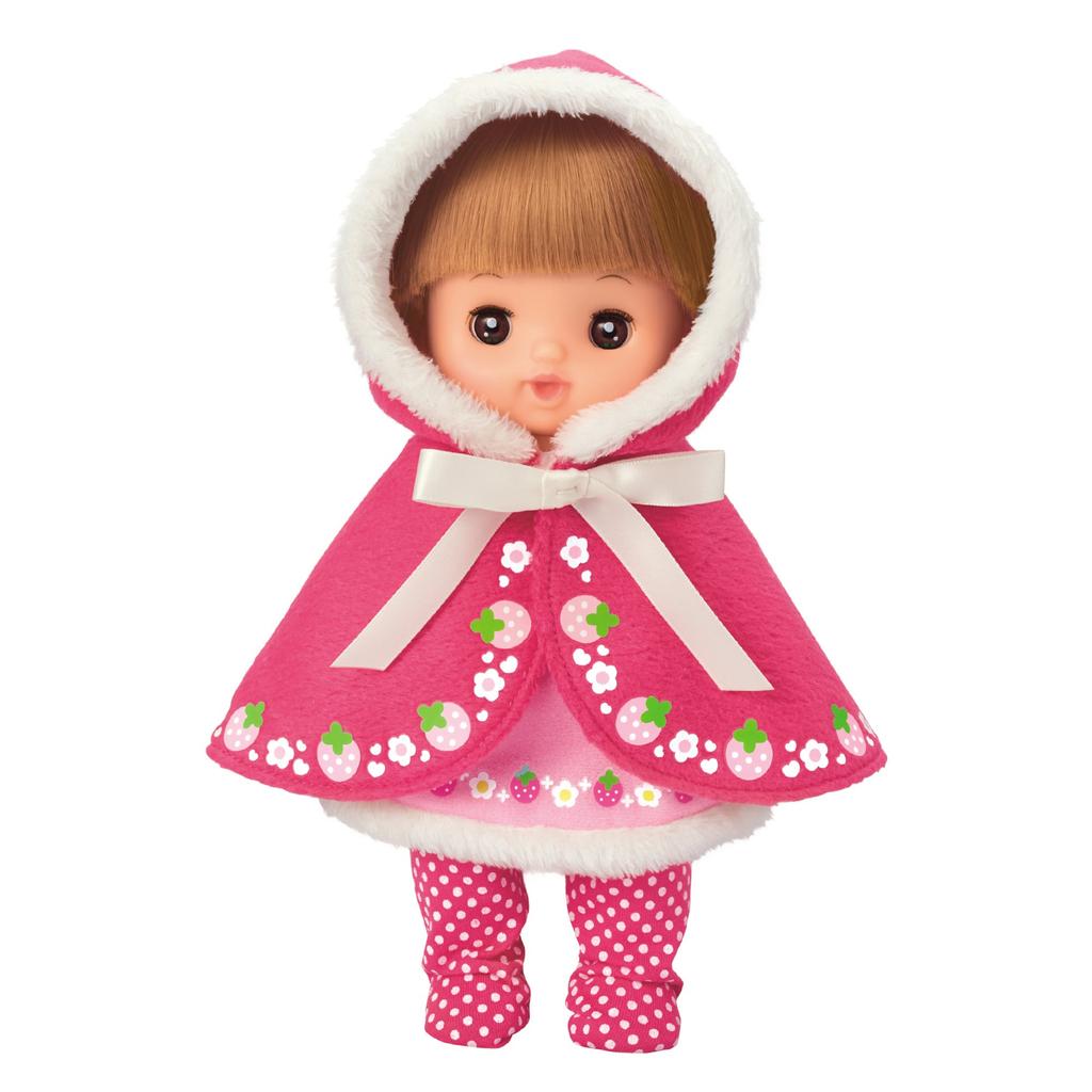 Set Erdbeer-Poncho Mel-chan Anziehpuppe
