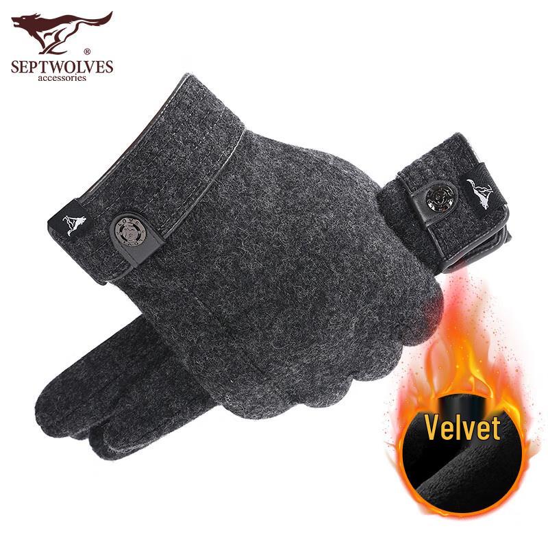 

Seven Wolves Men s Cycling Wool Touchscreen Gloves L