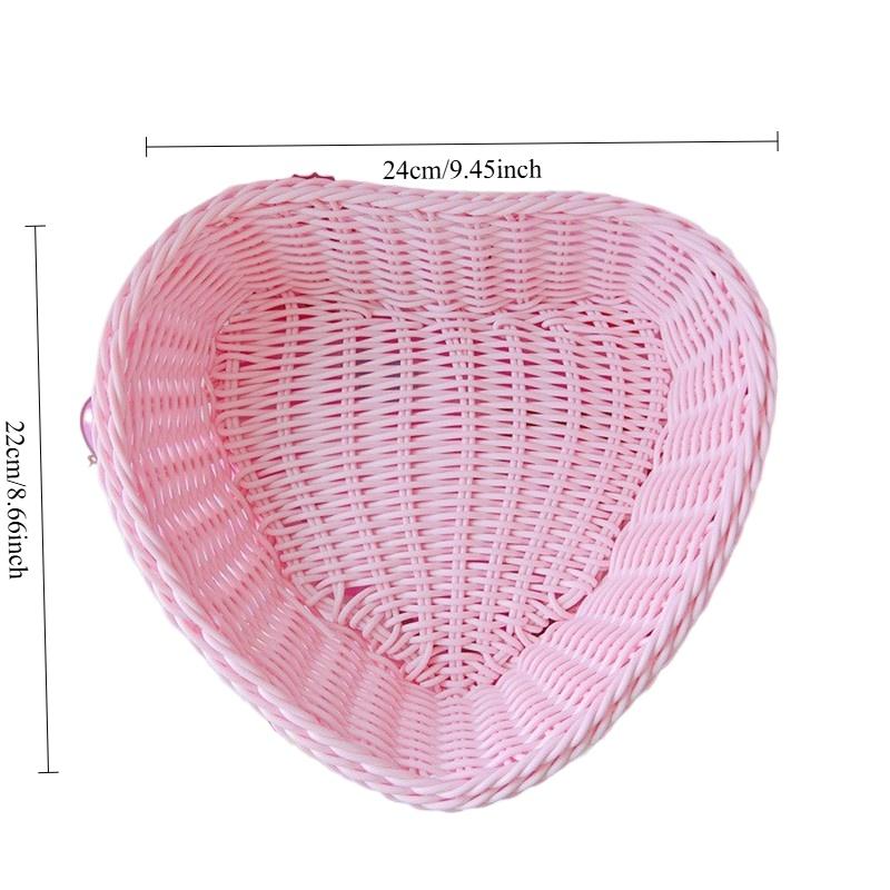 Korb in Herzform für den Schreibtisch, süßer Farbkorb, Foto-Requisiten für die Aufbewahrung zu Hause, Dekorationskorb, nordischer Aufbewahrungskorb für Obst