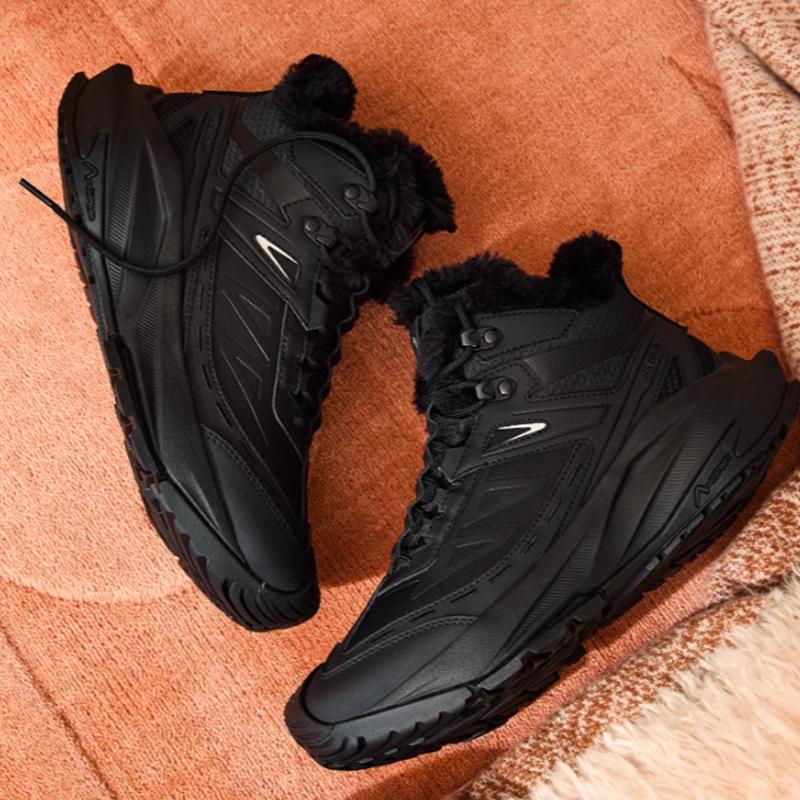 Anta Explore Yue Trendy Versatile Fleece Non-Slip Wear-Resistant Low-Top Casual Shoes Women sneaker Black 922448909-3