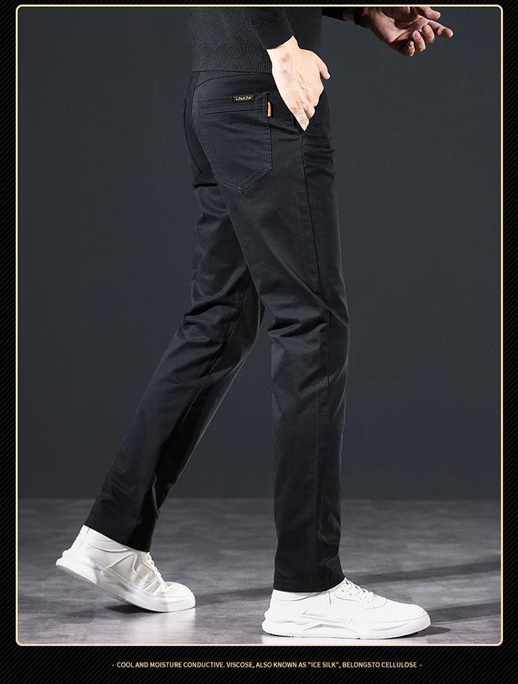 Pantalones Casuales Rectos Elásticos Resistentes al Desgaste para Hombre - Estilo Coreano para Primavera/Otoño