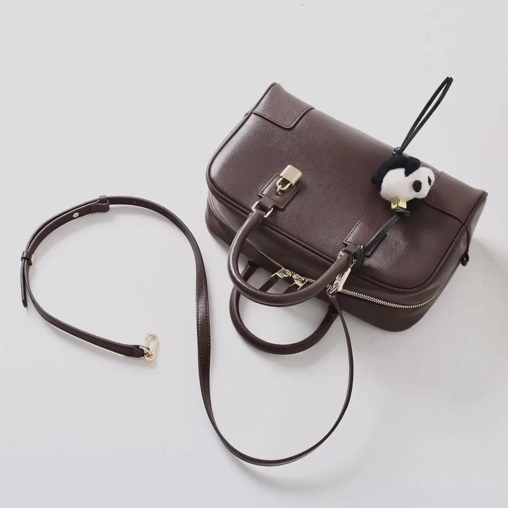 2025 Women's Versatile Bowling Boston Handbag – Small Square Shoulder Messenger Pillow Bag