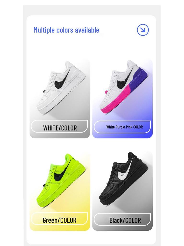 AJ Kinder Air Force 1 Skate-Schuhe, Neongrün, Damenmodell, Low-Top, AJ1.