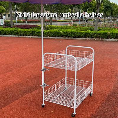 Steel Umbrella Mount Bracket Outdoor Garden Balcony Parasol Clamp for Beach Trip and Patio Use with Adjustable Features