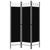 3 Piece Room Divider Black 120 X 180 Cm