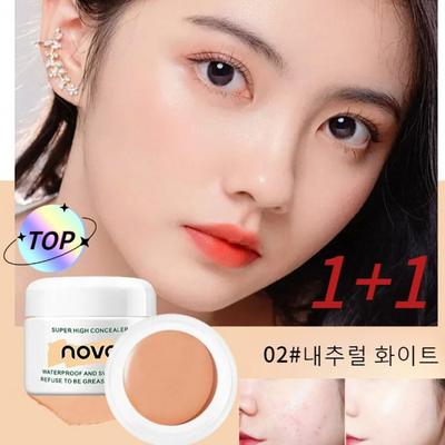 1+1 NOVO Big Cover Concealer 3 Colors Pore Primer Foundation Natural Concealer 12g
