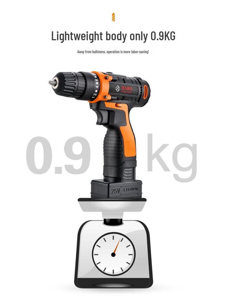 Cordless Drill & Electric Screwdriver Set with Lithium Battery - Complete Hardware Toolbox & Power Tools Gift Set