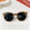 New Children Vintage Frosted Round Outdoor Sun Protection Sunglasses Baby Girls Acrylic UV400 Sunglasses Kids Fashion Glasses