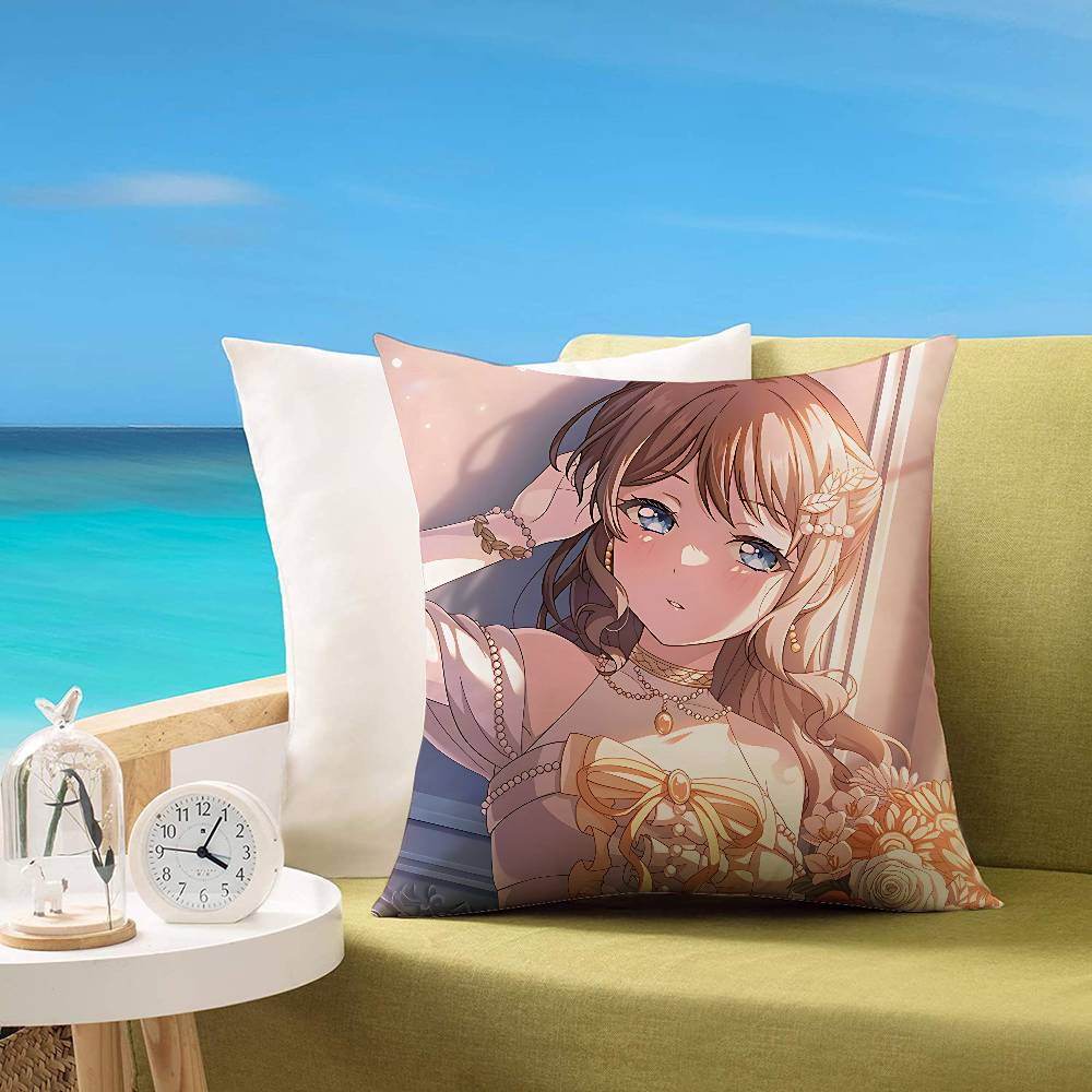 B-Bang Dream Ave Mujica Cartoon Pillow Case Cushion Cover Soft Cute Throw Pillow Case For Sofa Pillowcase Polyester With Zipper