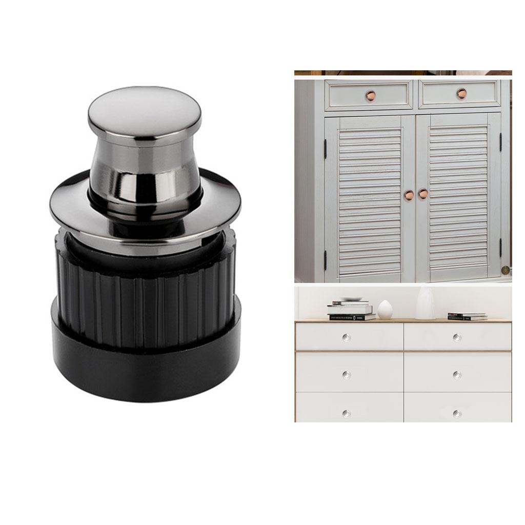 Zinc Alloy Hidden Cabinet Drawer Pulls Embedded Cupboard Handle Adjustable Spring Bounce Knob Household Furniture Handle