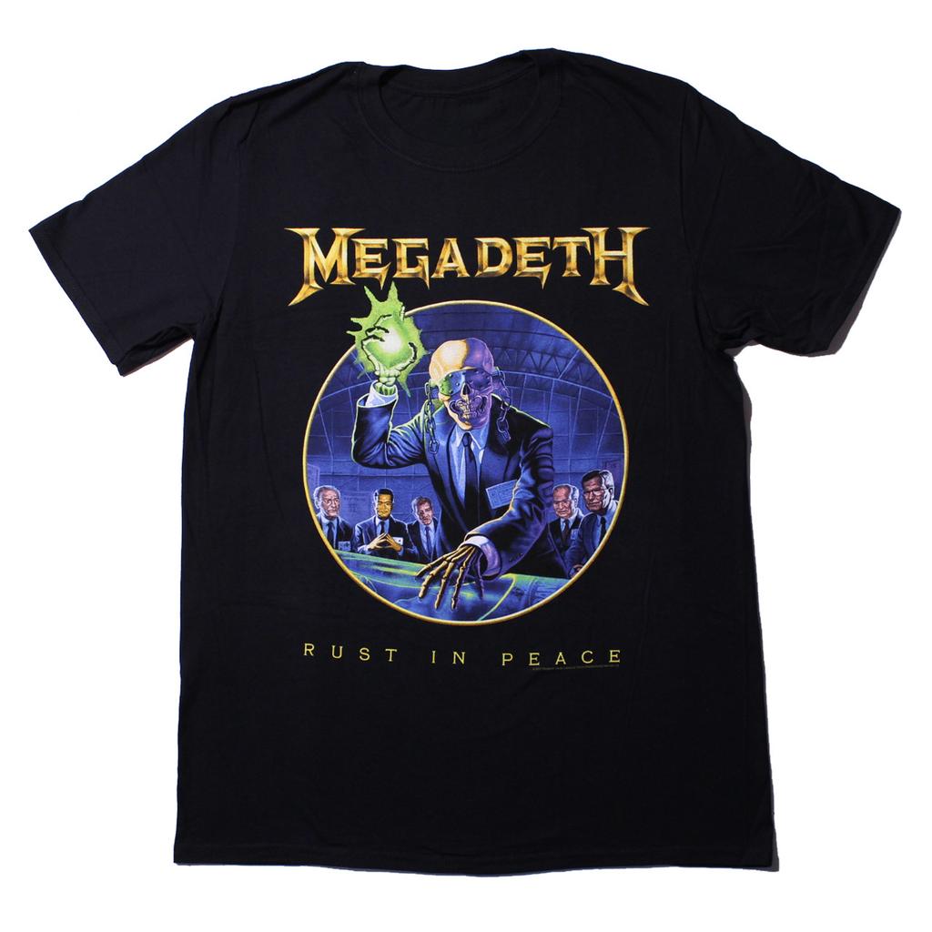Vic Head Grid Megadeth Band TShirt Cotton Graphic Tee Unisex Unisex Summer Streetwear