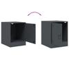 Nightstands 2 Pcs Anthracite 34.5 X 39 X 44 Cm Steel