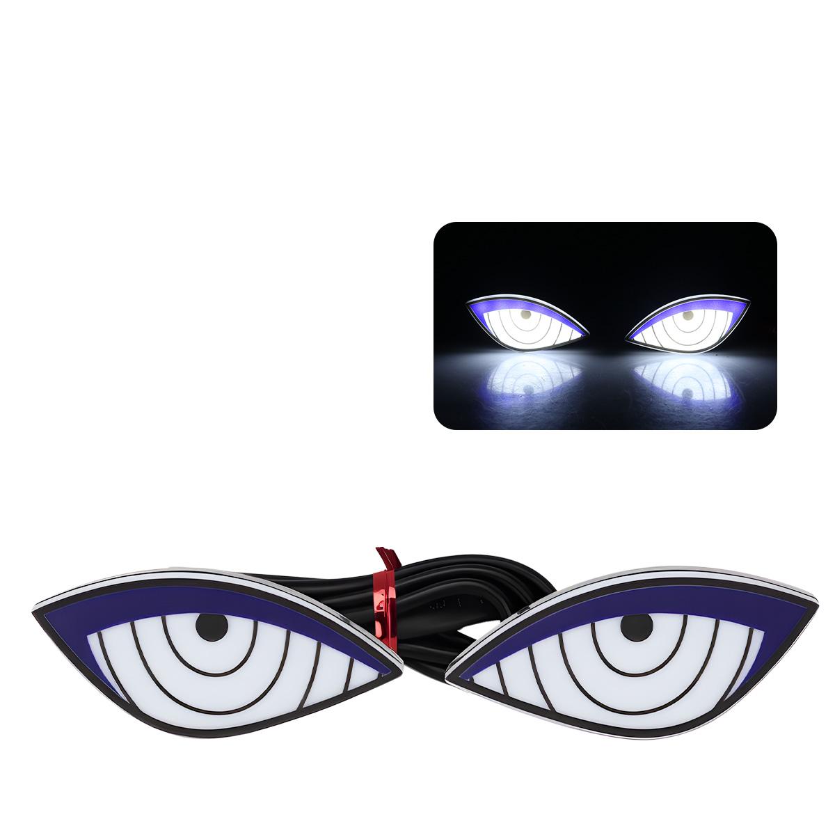 2pcs LED Eagle Eye License Plate Lamp Headlight Super Bright Tail Brake Signal Light Warning Flash for Car Motorcycle Decoration