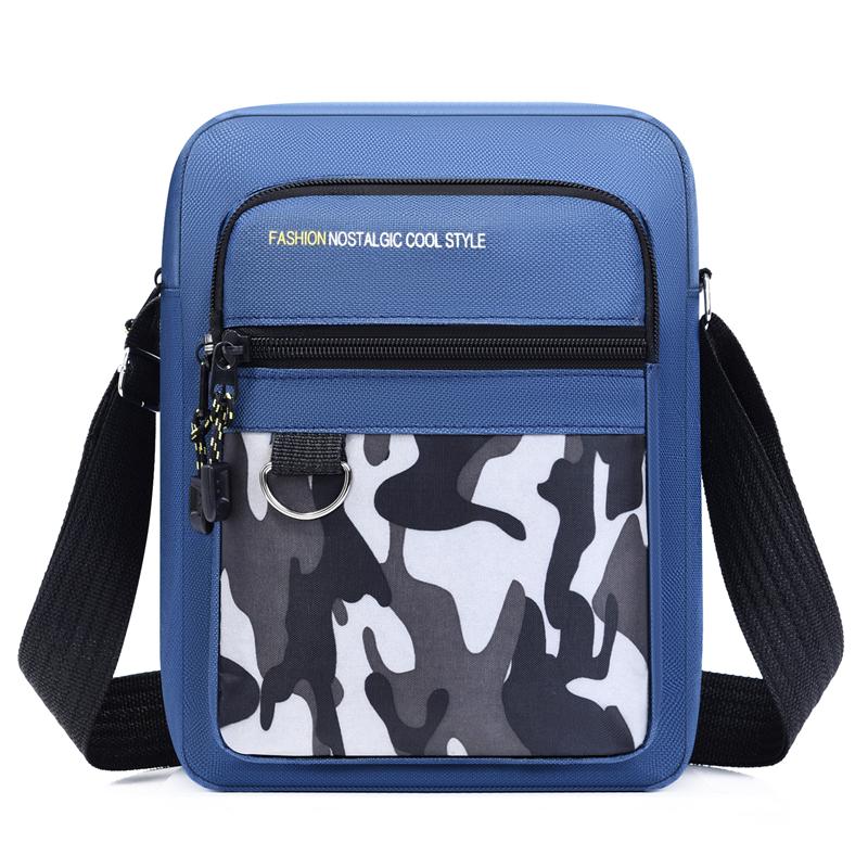 Camouflage Print Men's Shoulder Crossbody Bag Oxford Waterproof Business Outdoor Sports Small Square Bag