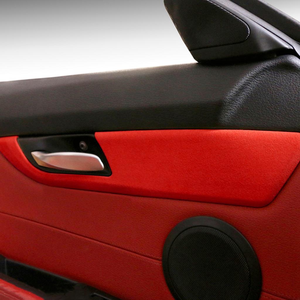 2pcs Suede Interior Door Handle Panel Cover Frame 2mm Thick Fit for  4 E89 2009‑2016