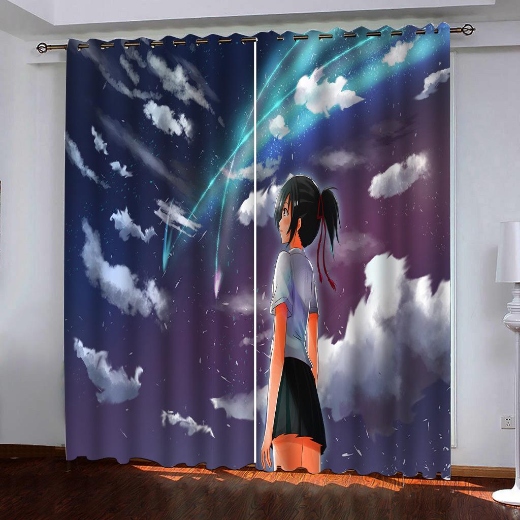 High-Density Blackout Curtains, Daytime Curtains, Your Name Is Beautiful 3D Digital Printing Blackout Curtains