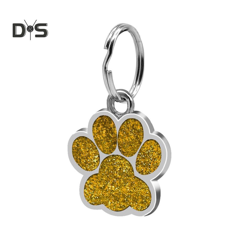 Puppy Town Jewelry Gift Mini Paw Pattern Puppy Dog Cat Collar ID Tag Pendant