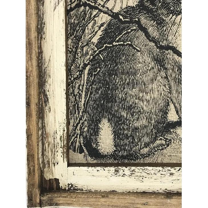 12 * 8 Inch Bunny Decor – French Country Rustic Farmhouse Rabbit Wall Art Poster, Vintage Wooden Wall Decor with Frame for Home & Easter Decoration