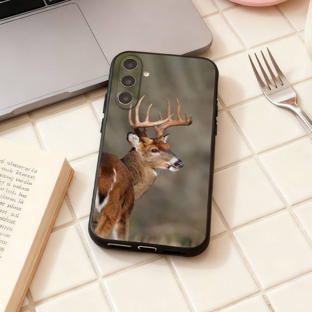 Deer Hunting phone Case For Samsung Galaxy A73,A72,A71,A70,A53,A52,A51,Others Soft Black Shell