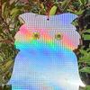 Bird Repellent Owl Reflector Double-sided Bird Scare Reflective Owl with Bells Outdoor Garden Yard Farm Hanging Bird Deterrent Device Decoration