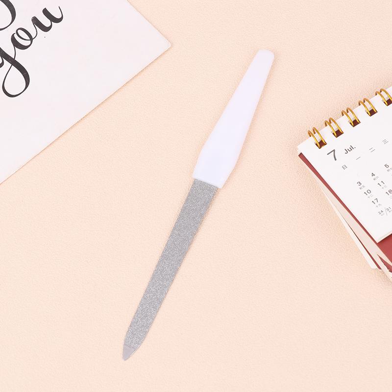 1Pc Metal Double-Sided Nail File Scrub Manicure Sharpening Nail Nail Tool Manicure Pedicure Tool High Quality Nail File