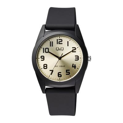 Citizen VS22J010 Analog Waterproof Wristwatch with Urethane International Black Q&Q Band, Model,