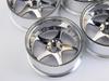 MRC Large Diameter Wheels Type 2 Offset 9, 54mm Diameter, Silver Plated, 4 Wheels