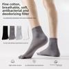 Summer Men's Five-finger Socks, Mesh Breathable Solid Color Mid-calf Socks, Sports Sweat-absorbing and Odor-proof Fashionable Casual Socks