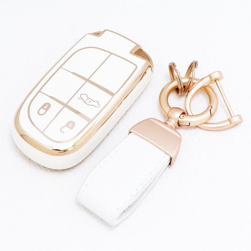 Auto Shell Fob Accessaries For Chrysler 300C Wrangler Dodge For Jeep Renegade Compass Grand Cherokee Tpu Car Key Cover Case