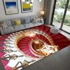 3D rotierende Treppenillusion Teppich für Wohnzimmer Bereichsteppich Schlafzimmer Heimdekoration Nachttisch Rutschfeste Fußmatte Waschbar