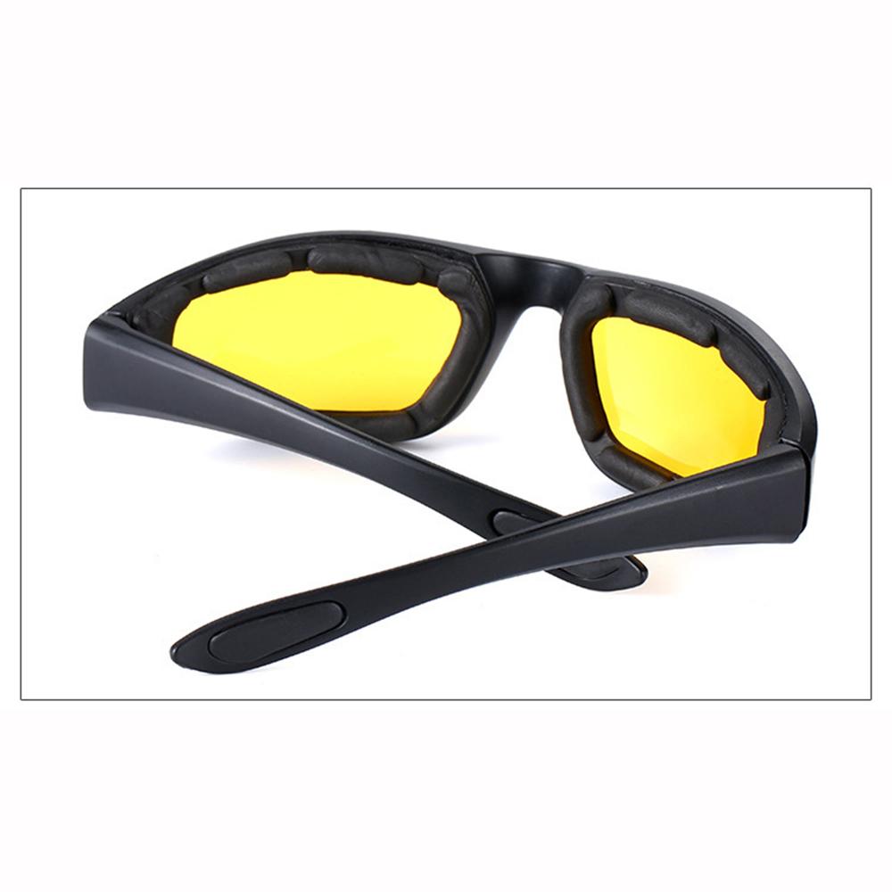 Yellow Lens Sunglassese For Driving Anti-UV Motorcycle Riding Glasses Padding Goggles Outdoor Sports Women Sunglasses