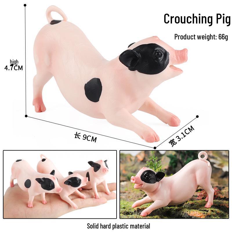 Realistic Miniature Pig Sow Figurine Toy Animal Model Ornament