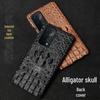 OPPO A93s Genuine Leather Crocodile Skull Half Case: Protect Your Phone In Style