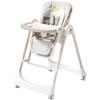 Multifunctional Baby High Chair (0-6 years): Foldable, Convertible to Rocker, Recline & Sit Positions for Dining & Rest.