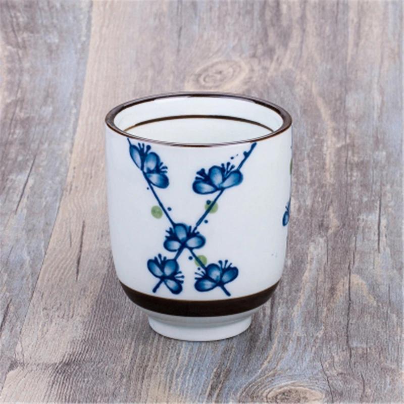 Japanese Tea Water Mug Handy Cup Hand-painted Ceramic Cherry Blossom Cups Creative Rough Ceramic Tea Cups  Coffee Cup
