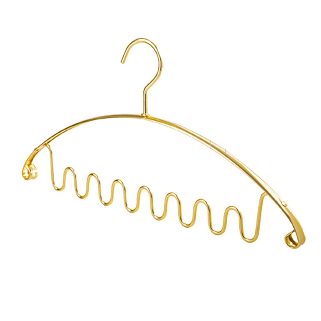 5pcs Metal Clothes Hanger Aluminum Alloy Wave Shaped Clothes Hangers for Hanging Halter Tops Vests Scarves Storage Oragnizer