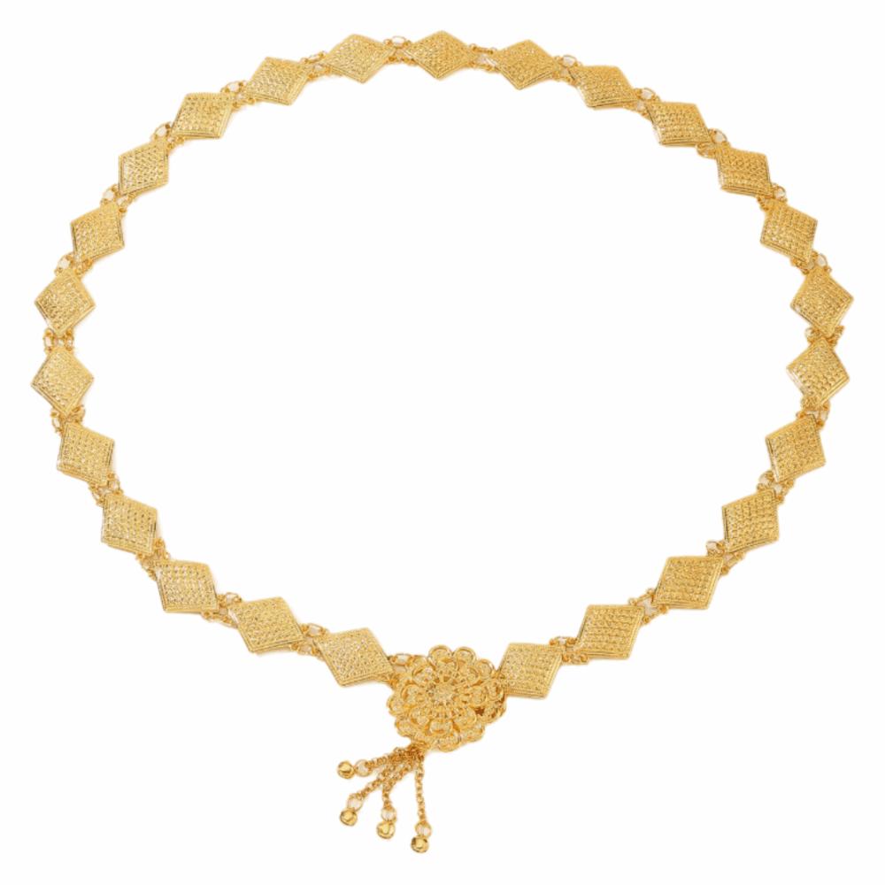 

Metal Flower Belly Chains Vintage Hollow Out Belt Gypsy Style Style A