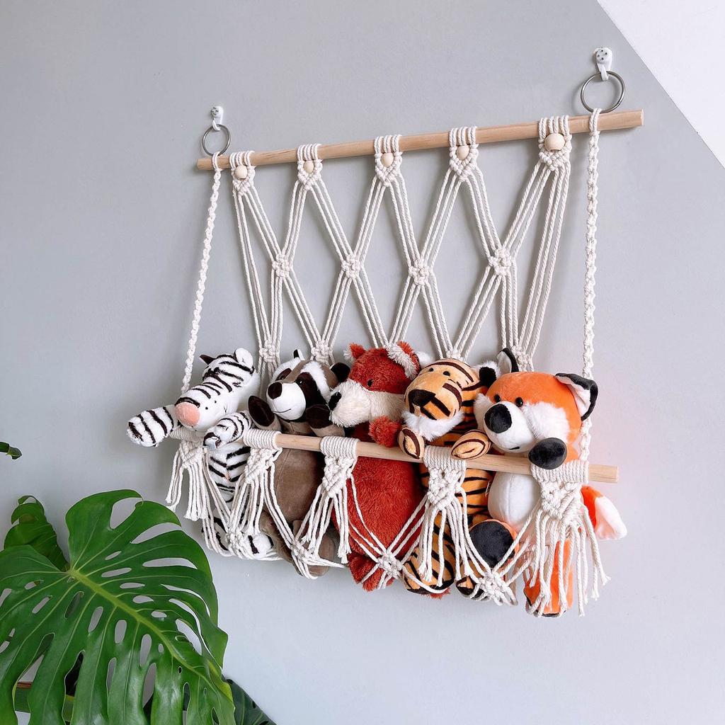 Lightweight and Stylish Wall Shelf Handwoven Fringe Wall Hangers for Home Decor and Displaying Personal Collections