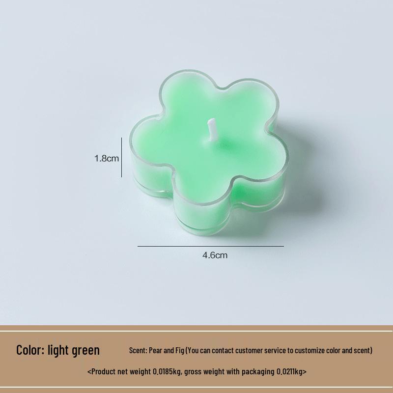 Colorful Flower-Shaped Tea Light Scented Candles - Creative Souvenir & Home Decoration for Birthdays